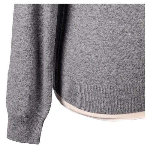 Pullover girocollo grigio 10% cashmere 40% lana merino In Primis 3