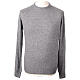 Pullover girocollo grigio 10% cashmere 40% lana merino In Primis s1