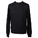 Black brushed crewneck by In Primis, 10% cashmere, 40% merino wool s1