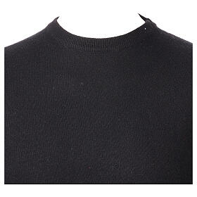 Jersey cuello redondo negro 10% cachemira 40% lana merino In Primis