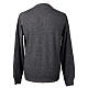 Pull en jersey anthracite col en V 10% cachemire 40% laine mérinos In Primis s4