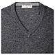 In Primis Anthracite V-Neck Shaved Sweater 10% Cashmere 40% Merino Wool s5