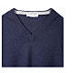 Blue V-neck Shaved Sweater 10% Cashmere 40% Merino Wool by In Primis s4
