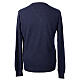 Blue V-neck Shaved Sweater 10% Cashmere 40% Merino Wool by In Primis s5