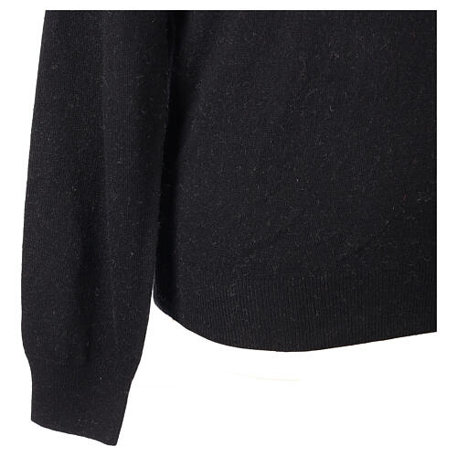 Black brushed V-neck pullover by In Primis, 10% cashmere, 40% merino wool 3