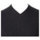 Black brushed V-neck pullover by In Primis, 10% cashmere, 40% merino wool s2