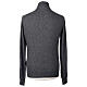 Anthracite zip mock polo neck pullover by In Primis, 10% cashmere, 40% merino wool s6