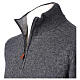 Lupetto con zip antracite 10% cashmere 40% lana merino In Primis s3