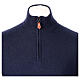 In Primis blue zip mock neck polo, 10% cashmere, 40% merino wool s2