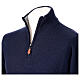 In Primis blue zip mock neck polo, 10% cashmere, 40% merino wool s3