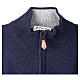 In Primis blue zip mock neck polo, 10% cashmere, 40% merino wool s5