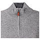 Jersey cuello chimenea cremallera gris In Primis 10% cachemira 40% lana merino s5