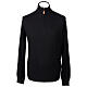 In Primis black zip polo mock neck pullover, 10% cashmere, 40% merino wool s1