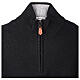 In Primis black zip polo mock neck pullover, 10% cashmere, 40% merino wool s5