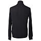In Primis black zip polo mock neck pullover, 10% cashmere, 40% merino wool s6