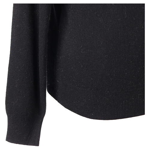 Black zip turtleneck sweater 10% cashmere 40% merino wool, In Primis 4