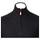 Black zip turtleneck sweater 10% cashmere 40% merino wool, In Primis s2