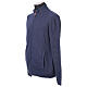 Blue In Primis zip jacket, 10% cashmere 40% merino wool s4