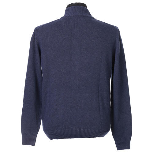 Chaqueta con cremallera In Primis azul 10% cashmere 40% lana merina 5
