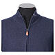 Chaqueta con cremallera In Primis azul 10% cashmere 40% lana merina s2