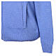 Light blue jacket with zip fastener by In Primis, 10% cashmere 40% merino wool s3