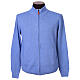 Chaqueta con cremallera In Primis 10% cachemira 40% lana merino azul s1