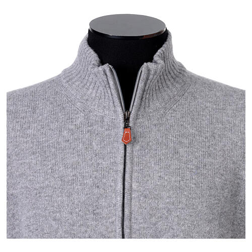 Chaqueta gris con cremallera In Primis 10% cachemira 40% lana merina 2