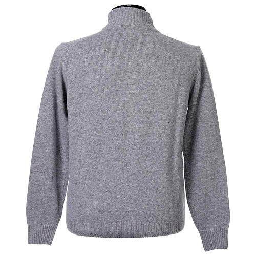 Chaqueta gris con cremallera In Primis 10% cachemira 40% lana merina 5