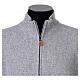 Chaqueta gris con cremallera In Primis 10% cachemira 40% lana merina s2
