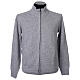 Gray zip jacket from In Primis with 10% cashmere 40% merino wool s1