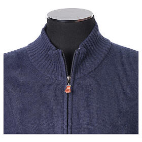 Chaqueta con cremallera In Primis azul tallas grandes 10% cachemira 40% lana merino