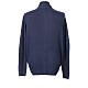 Chaqueta con cremallera In Primis azul tallas grandes 10% cachemira 40% lana merino s5