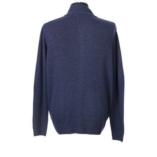 Blue Zip Jacket In Primis Plus Sizes 10% Cashmere 40% Merino Wool 5
