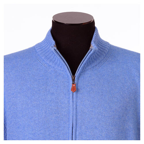 Blue jacket In Primis, 10% cashmere 40% merino wool, plus sizes 2