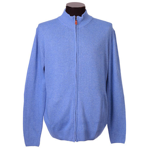 Chaqueta azul 10% cachemira 40% lana merina tallas grandes In Primis 1