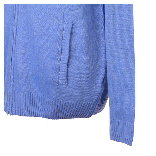 Blouson bleu 10% cachemire 40% laine mérinos grandes tailles In Primis 3