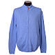 Blouson bleu 10% cachemire 40% laine mérinos grandes tailles In Primis s1