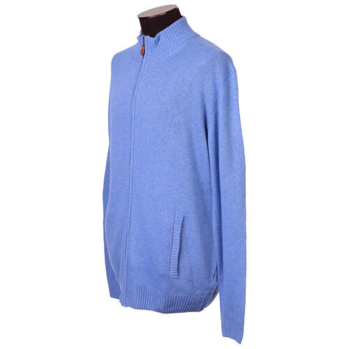 Casaco azul In Primis tamanhos grandes 10% caxemira 40% lã merino 4