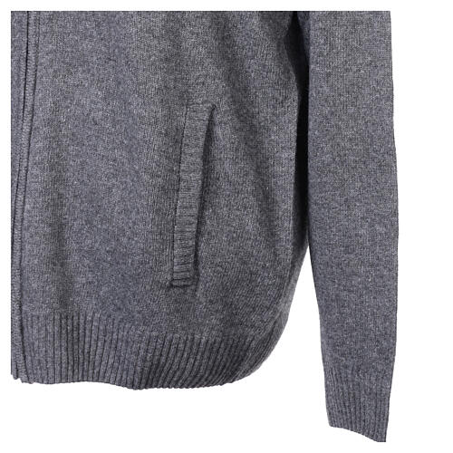 Zip sweater 10% Cashmere 40% Merino Wool Anthracite Plus Sizes In Primis 3