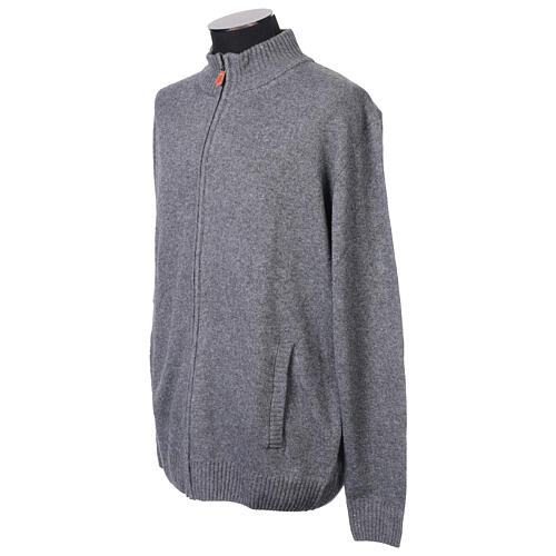 Zip sweater 10% Cashmere 40% Merino Wool Anthracite Plus Sizes In Primis 4