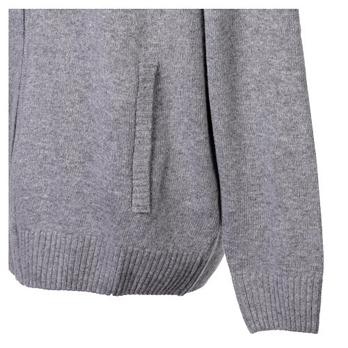 Chaqueta gris 10% cachemira 40% lana merina antracita tallas grandes In Primis 3