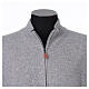 Gray zip sweater 10% cashmere 40% merino wool anthracite plus sizes, In Primis s2