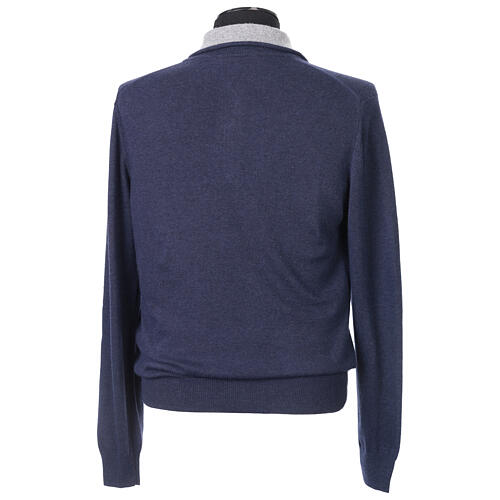 Pullover In Primis mod camionista blu 10% cashmere 40% lana merino 5