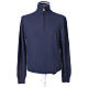 Pullover In Primis mod camionista blu 10% cashmere 40% lana merino s2