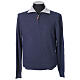 In Primis Blue Trucker Style Pullover, 10% Cashmere 40% Merino Wool s1