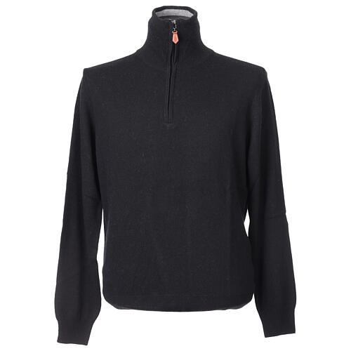In Primis black trucker pullover, 10% cashmere, 40% merino wool 3