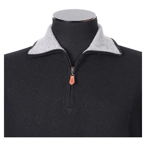 In Primis black trucker pullover, 10% cashmere, 40% merino wool 4