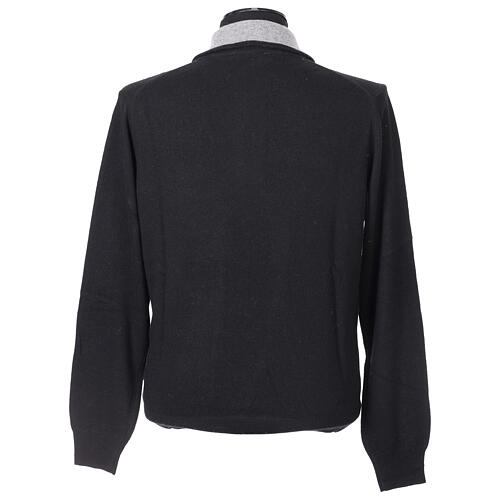Black zip sweater Truck Driver In Primis 10% Cashmere 40% Merino Wool 5
