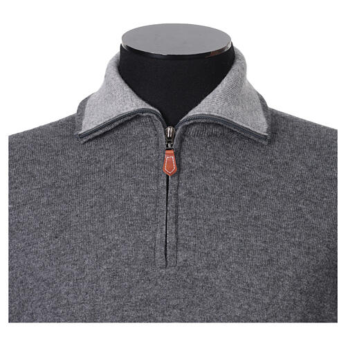 In Primis anthracite trucker pullover, 10% cashmere, 40% merino wool 3
