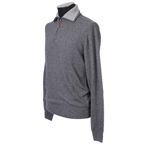 In Primis anthracite trucker pullover, 10% cashmere, 40% merino wool 4